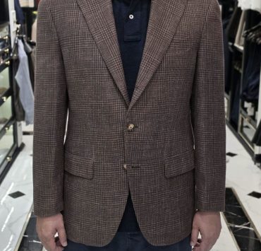 ตัดสูท Baird McNutt Natural Brown Prince of Wales Check Suit