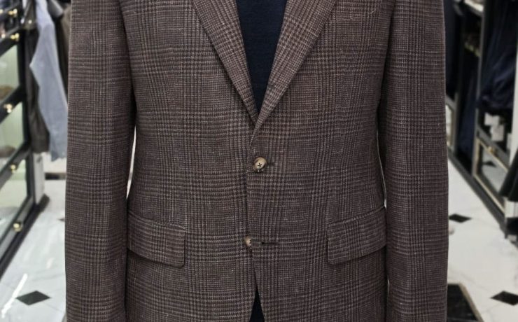 ตัดสูท Baird McNutt Natural Brown Prince of Wales Check Suit