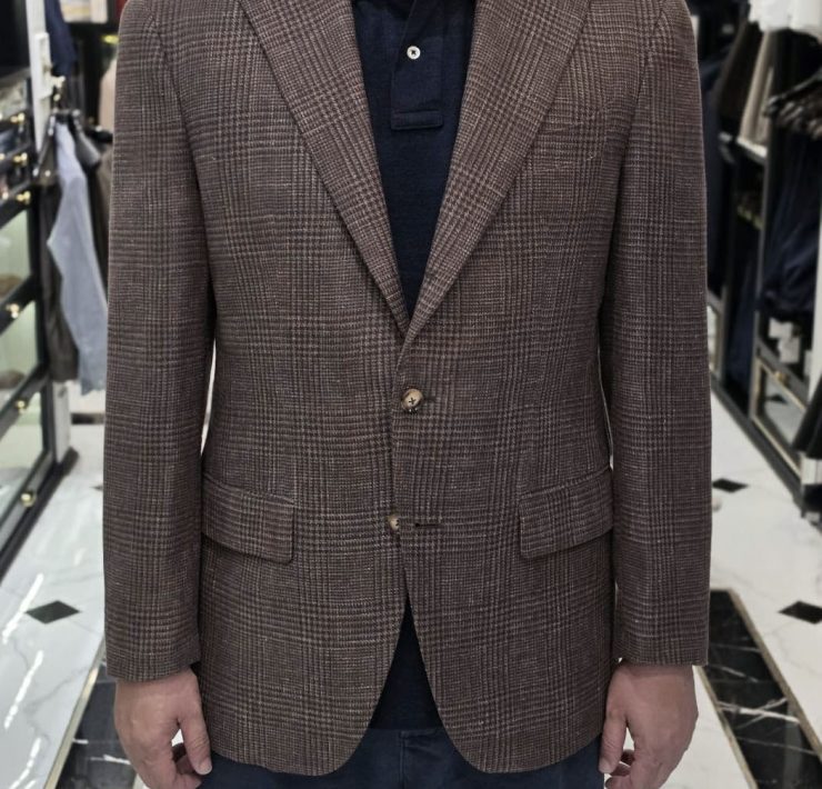 ตัดสูท Baird McNutt Natural Brown Prince of Wales Check Suit 17 ตัดสูท Baird McNutt Natural Brown Prince of Wales Check Suit