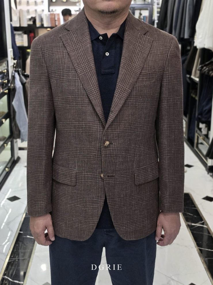 ตัดสูท Baird McNutt Natural Brown Prince of Wales Check Suit 1 ตัดสูท Baird McNutt Natural Brown Prince of Wales Check Suit