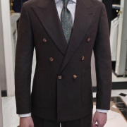 DGRIE - Dark Brown Double-breasted suit jacket