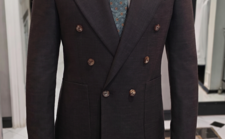 DGRIE - Dark Brown Double-breasted suit jacket 92 DGRIE - Dark Brown Double-breasted suit jacket