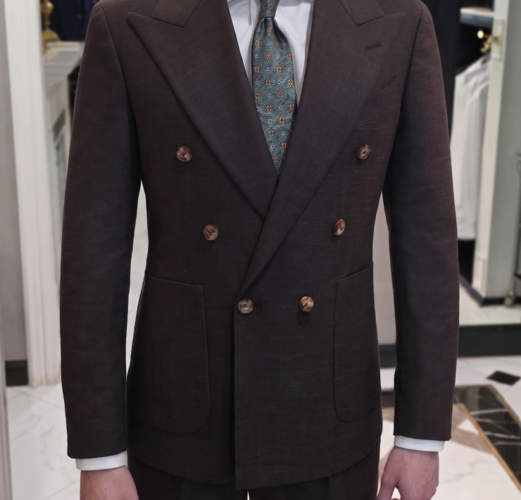 DGRIE - Dark Brown Double-breasted suit jacket 17 DGRIE - Dark Brown Double-breasted suit jacket