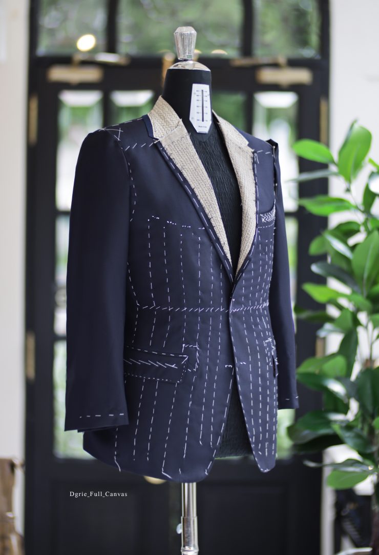 ตัดสูทหางม้า DGRIE Fitting - Navy Blue Full Canvas Suit