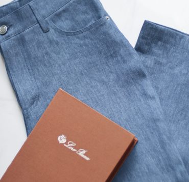 DGRIE PANTS 80 – Light Blue Loro Piana Denim Pants
