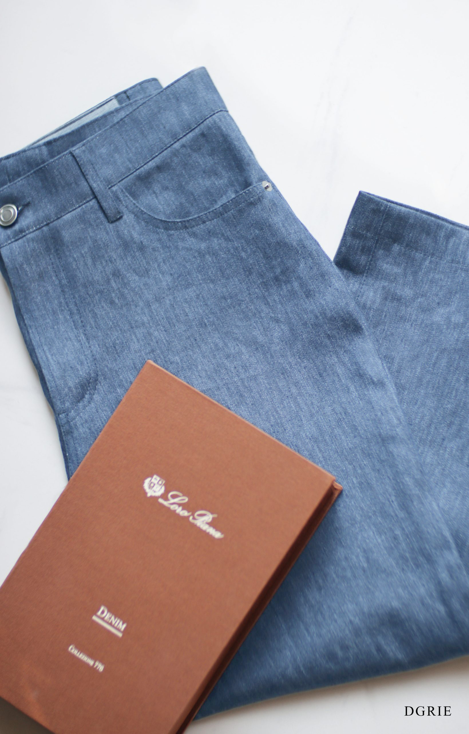 DGRIE PANTS 80 – Light Blue Loro Piana Denim Pants