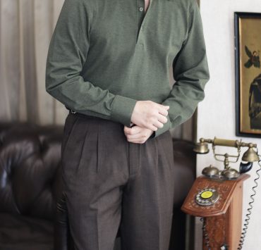 DGRIE - Long-Sleeve Polo Shirt - เสื้อโปโลแขนยาว