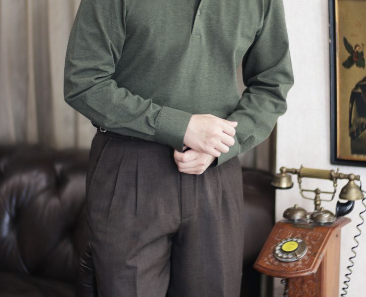 DGRIE - Long-Sleeve Polo Shirt - เสื้อโปโลแขนยาว