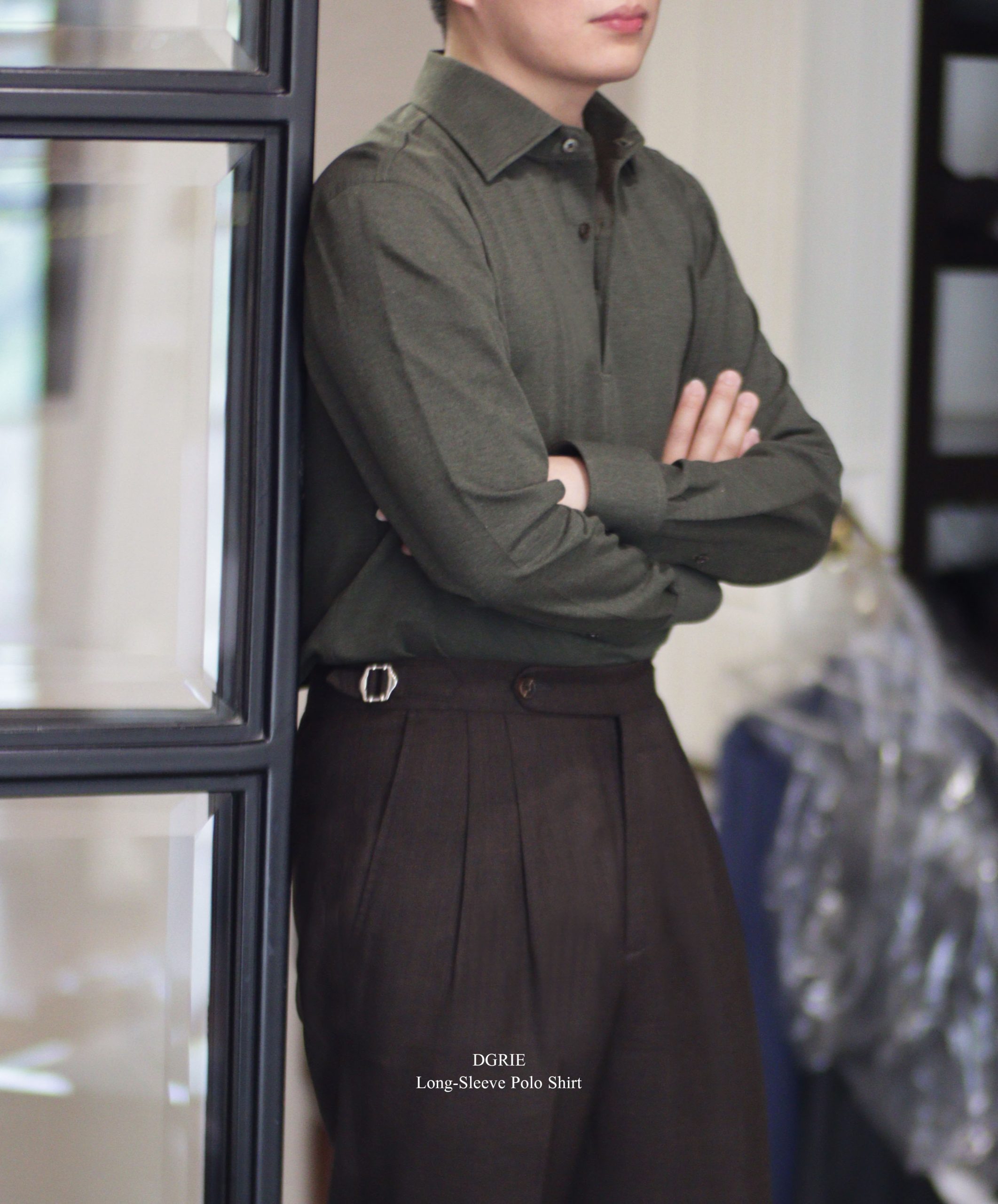 DGRIE - Long-Sleeve Polo Shirt - เสื้อโปโลแขนยาว 6 DGRIE - Long-Sleeve Polo Shirt - เสื้อโปโลแขนยาว