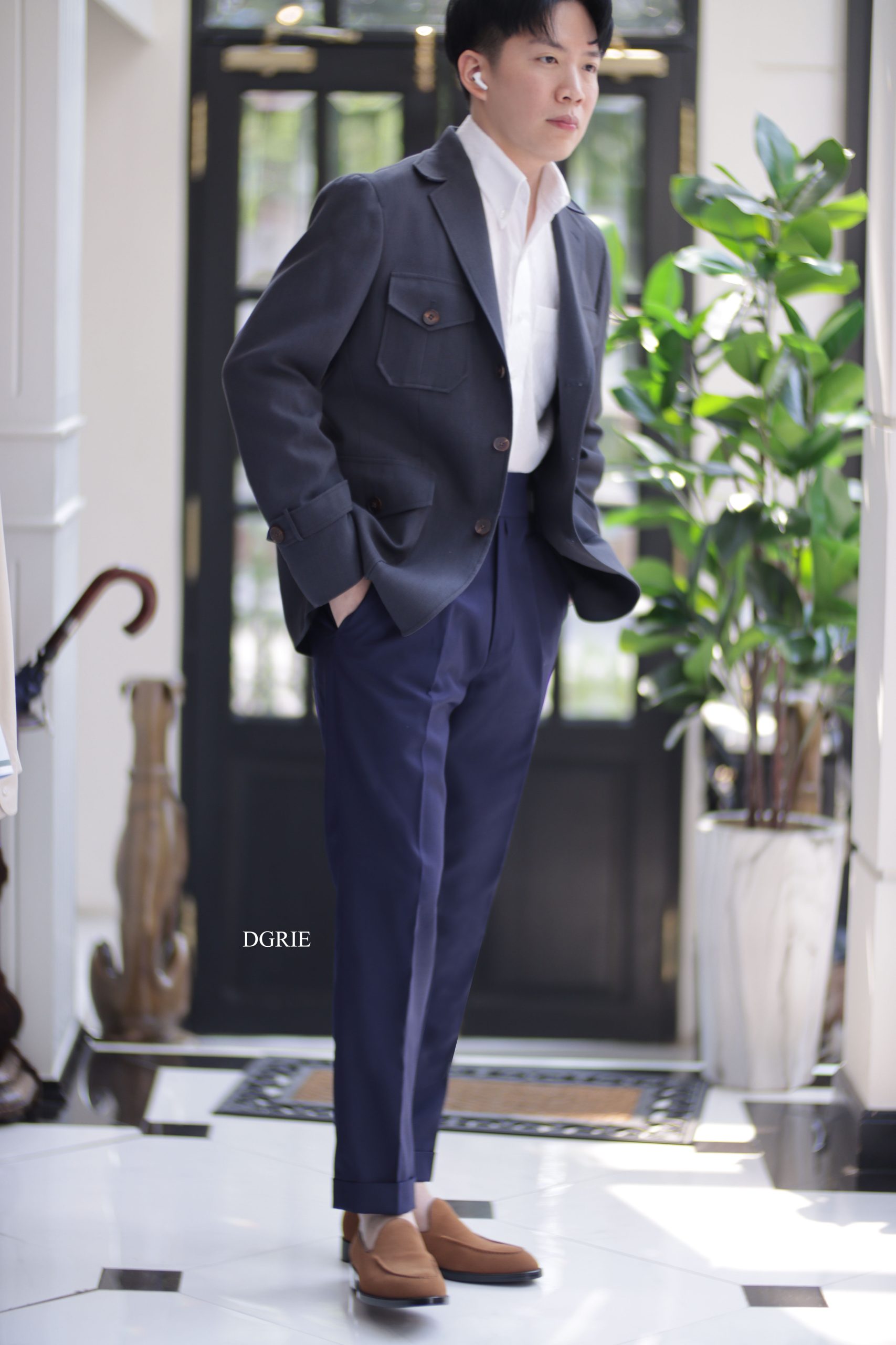 DGRIE Solbiati – Art Du Lin Safari Jacket & DGRIE Suede Tassel-Less Loafers 4 DGRIE Solbiati – Art Du Lin Safari Jacket & DGRIE Suede Tassel-Less Loafers