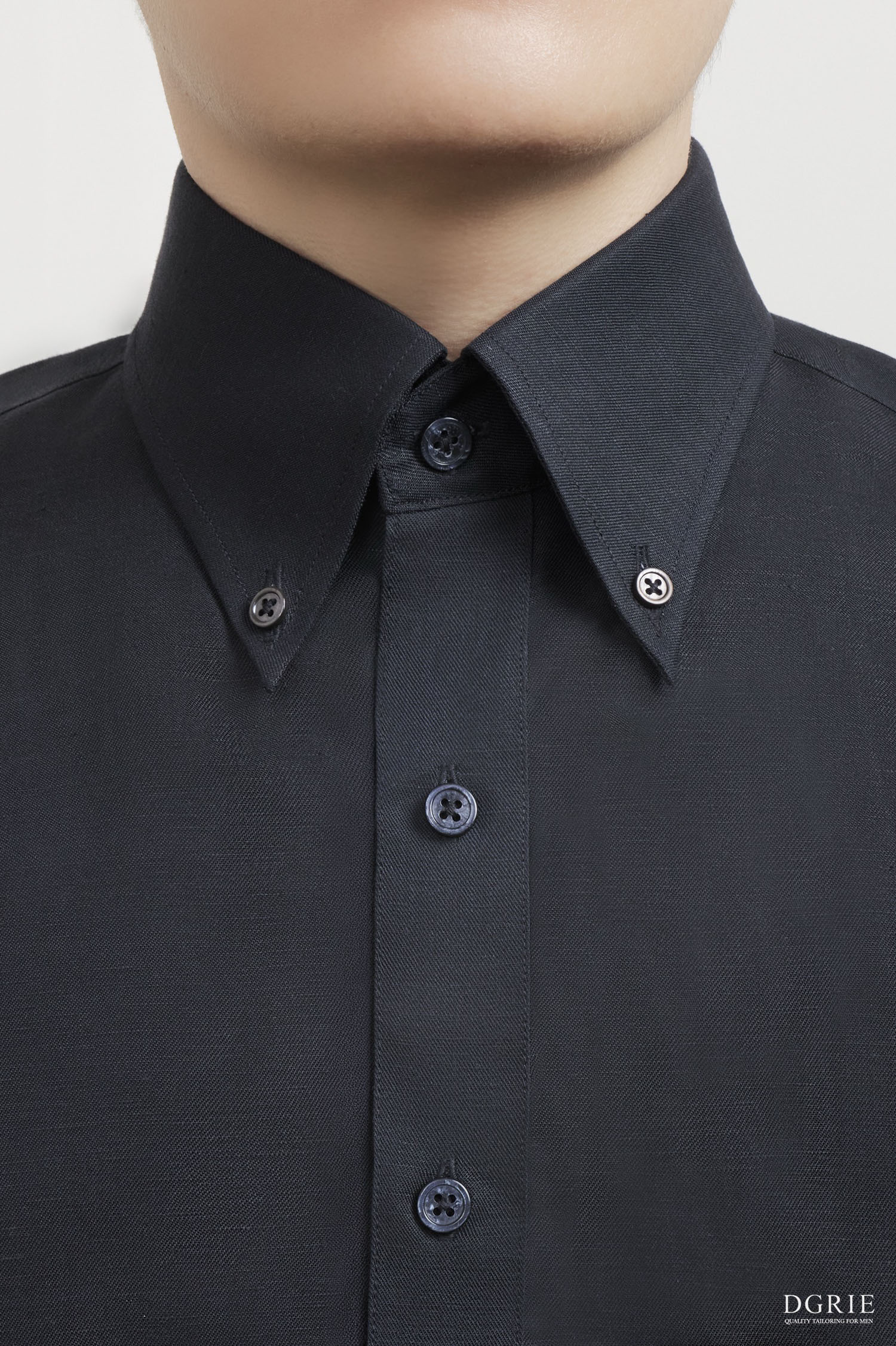 The Noble Black Tencel Button-down Collar Shirt - DGRIE 7 The Noble Black Tencel Button-down Collar Shirt - DGRIE