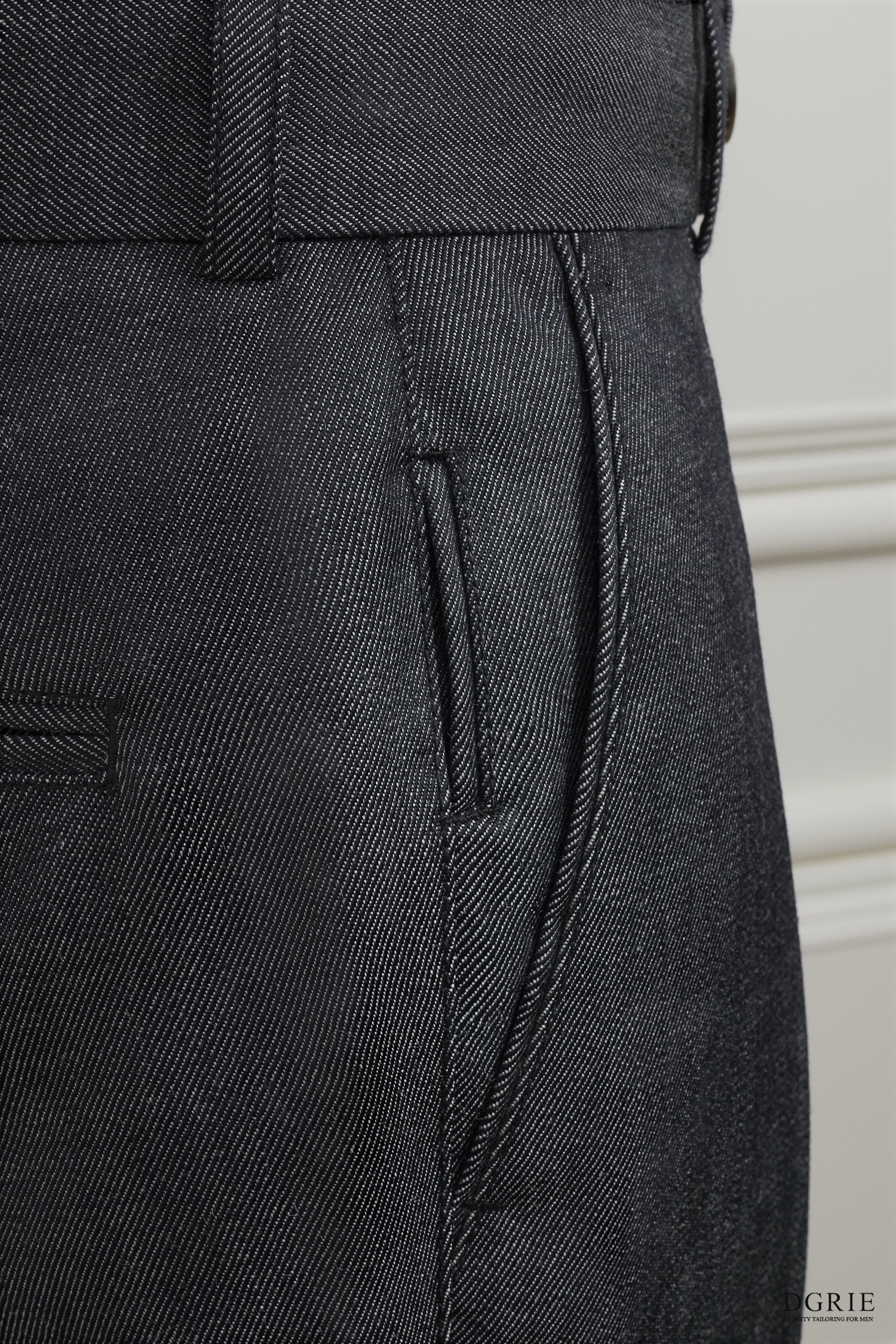 กางเกงยีนส์ The Kurashiki Charcoal Denim Trousers - DGRIE 5 กางเกงยีนส์ The Kurashiki Charcoal Denim Trousers - DGRIE