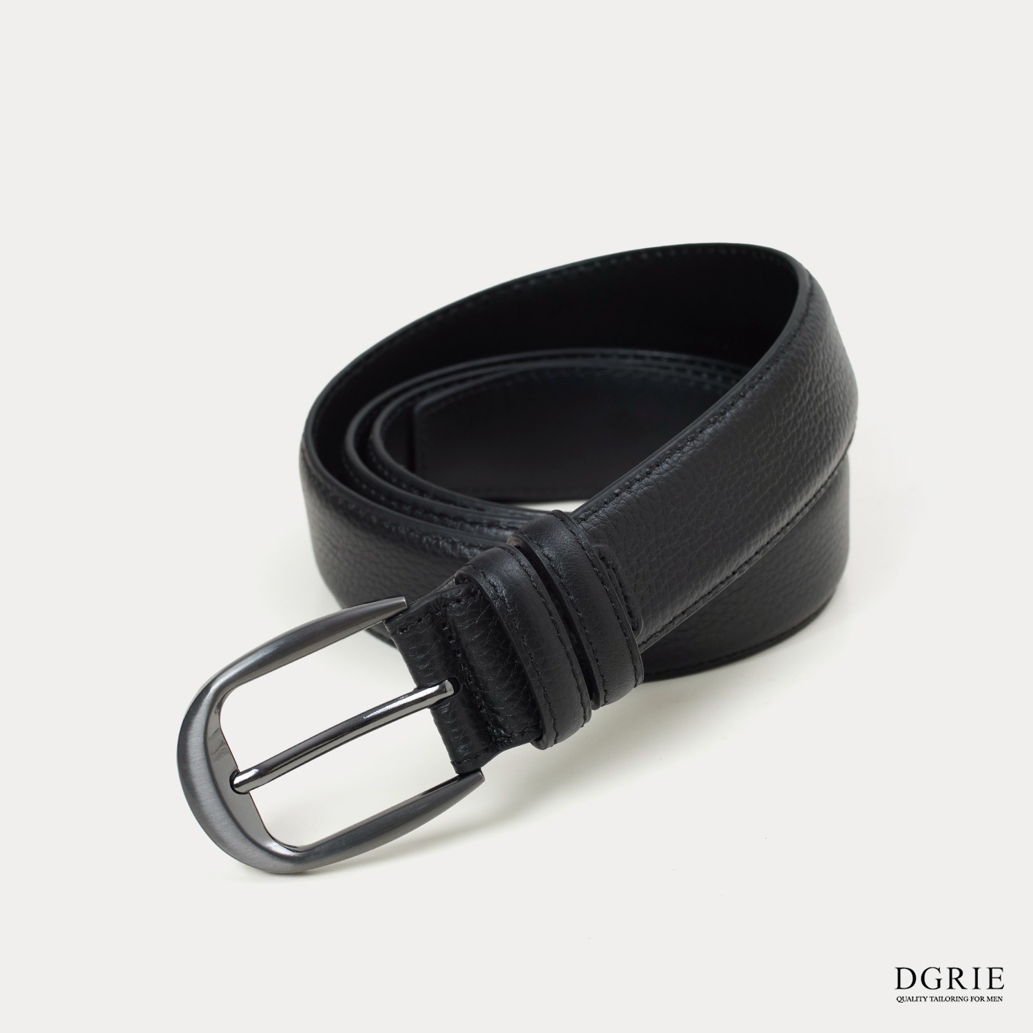 เข็มขัดสีดำ The Sovereign Black Pebble Belt - DGRIE 73 เข็มขัดสีดำ The Sovereign Black Pebble Belt - DGRIE