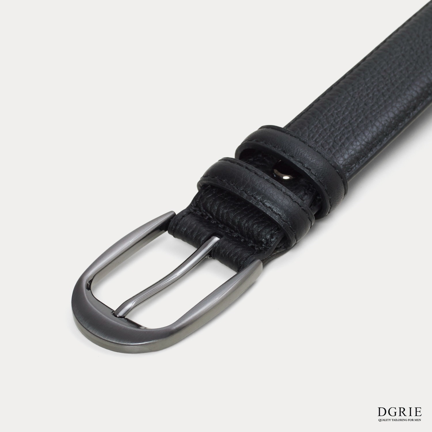 เข็มขัดสีดำ The Sovereign Black Pebble Belt - DGRIE 74 เข็มขัดสีดำ The Sovereign Black Pebble Belt - DGRIE