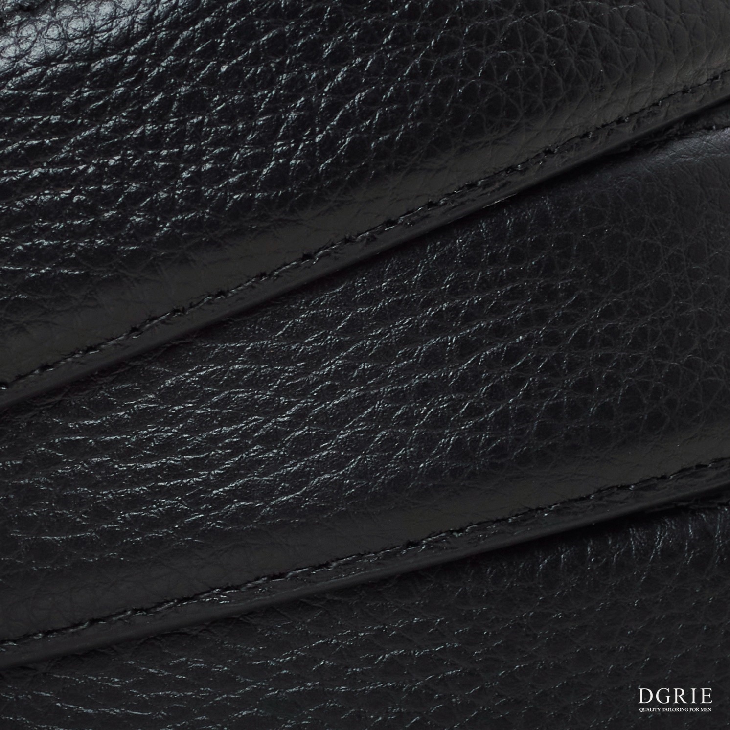 เข็มขัดสีดำ The Sovereign Black Pebble Belt - DGRIE 75 เข็มขัดสีดำ The Sovereign Black Pebble Belt - DGRIE