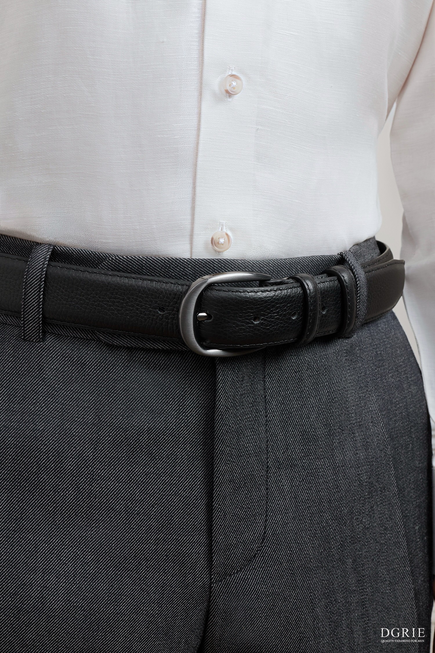 เข็มขัดสีดำ The Sovereign Black Pebble Belt - DGRIE 72 เข็มขัดสีดำ The Sovereign Black Pebble Belt - DGRIE