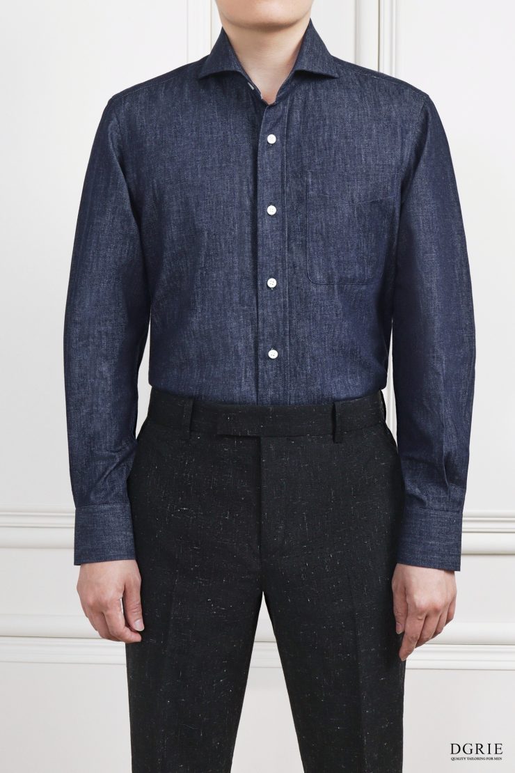 เชิ้ตเดนิม The Sovereign Extreme Curved Deep Indigo Denim Shirt - DGRIE 4 เชิ้ตเดนิม The Sovereign Extreme Curved Deep Indigo Denim Shirt - DGRIE
