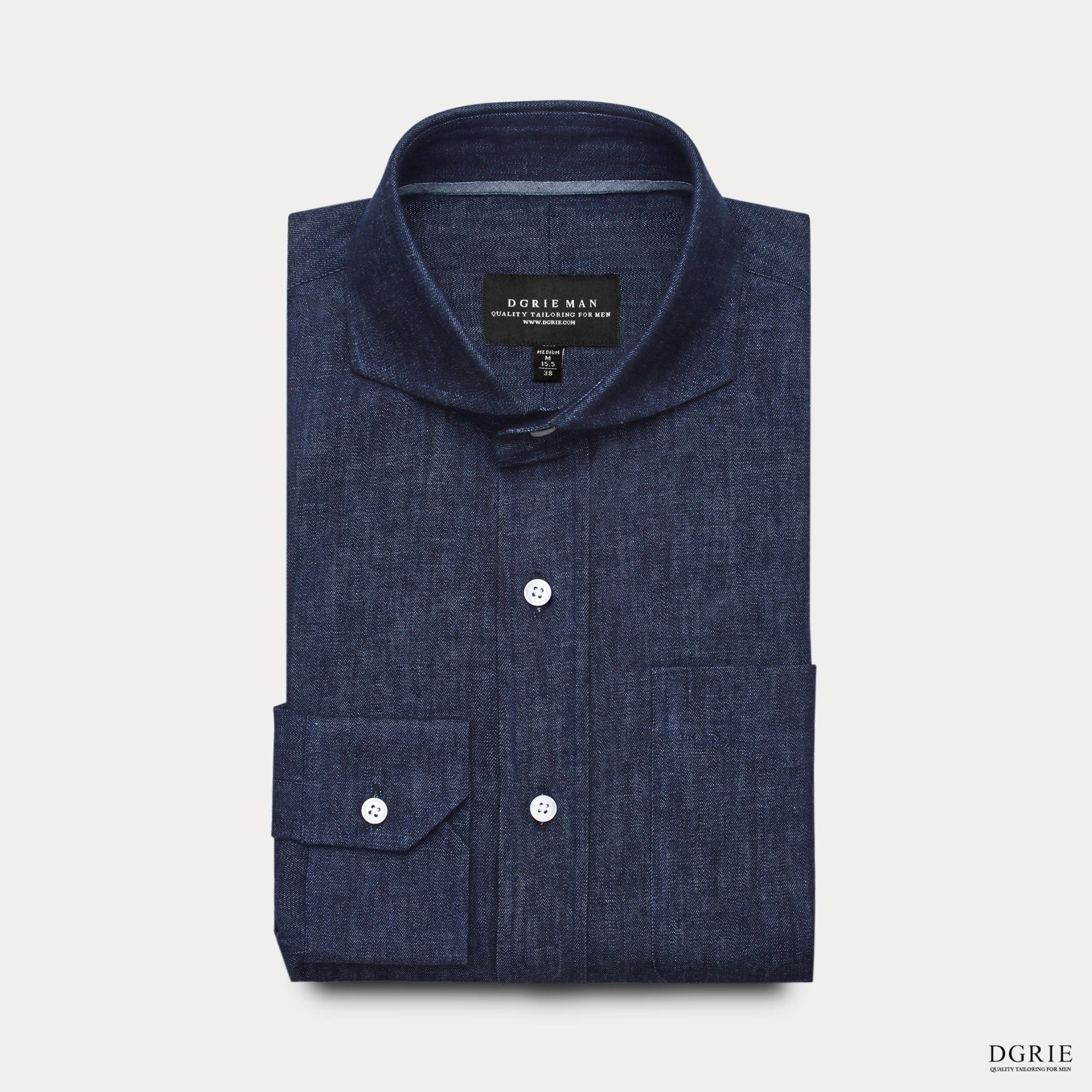 เชิ้ตเดนิม The Sovereign Extreme Curved Deep Indigo Denim Shirt - DGRIE 6 เชิ้ตเดนิม The Sovereign Extreme Curved Deep Indigo Denim Shirt - DGRIE