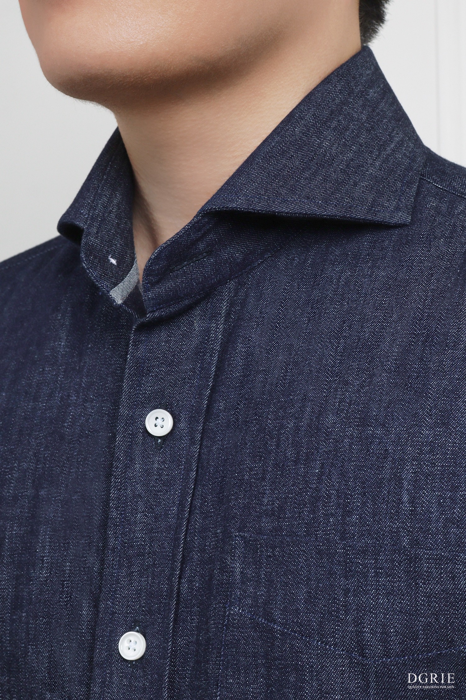 เชิ้ตเดนิม The Sovereign Extreme Curved Deep Indigo Denim Shirt - DGRIE 3 เชิ้ตเดนิม The Sovereign Extreme Curved Deep Indigo Denim Shirt - DGRIE