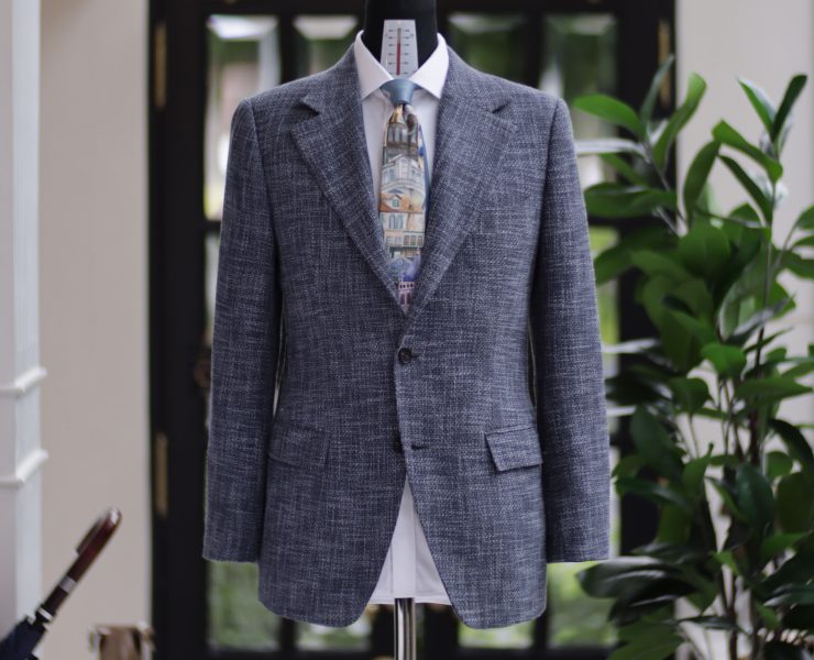 DGRIE - ตัดสูท Classic Melange Wool Linen Silk Jacket