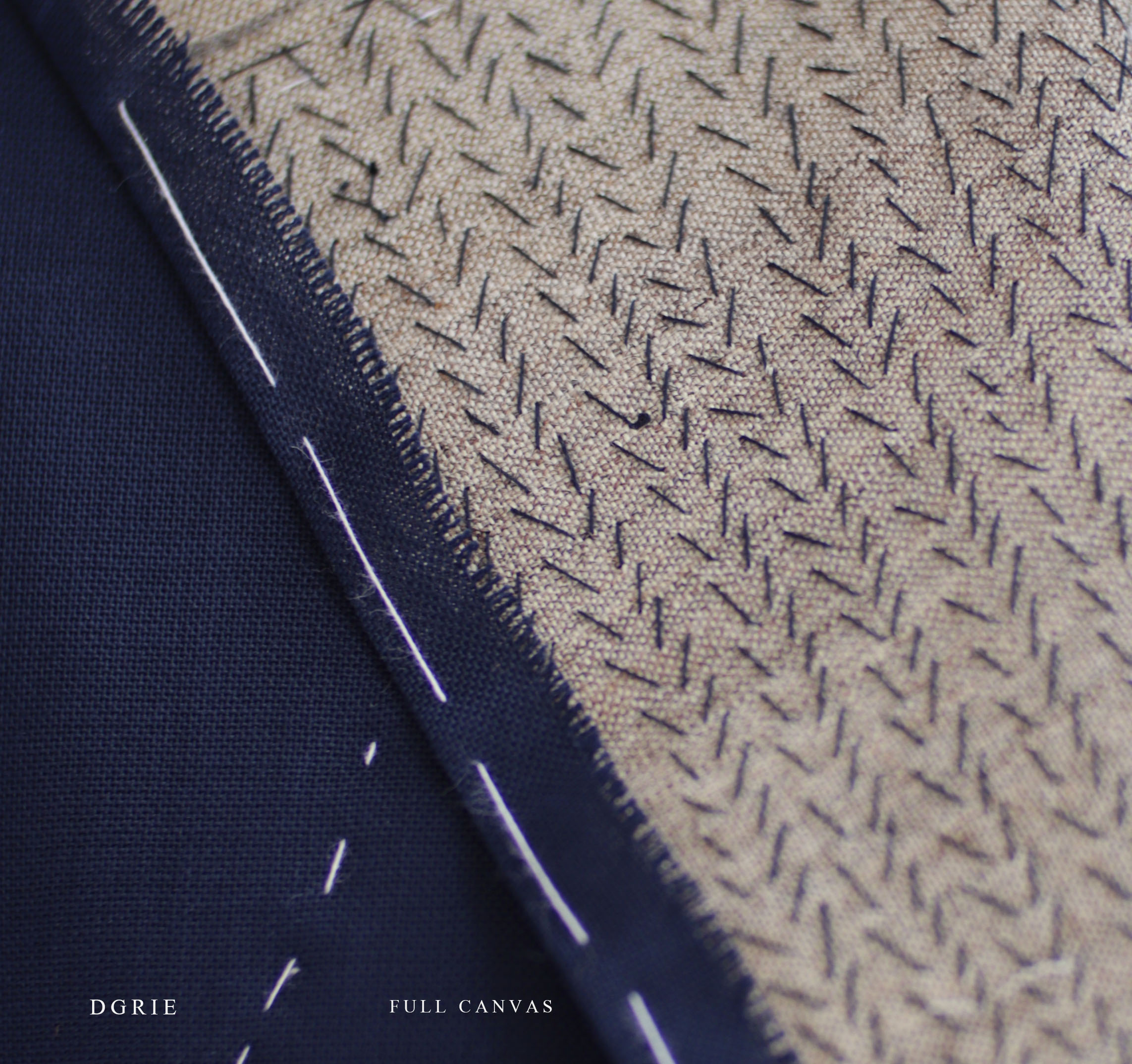 DGRIE Fitting Navy High Twist Full Canvas Suit