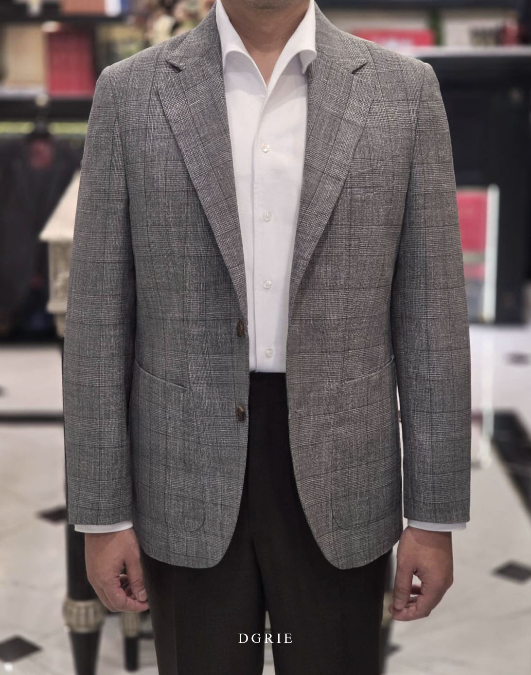 DGRIE - Lightweight High-Twist Check Tailored Jacket 4 DGRIE - Lightweight High-Twist Check Tailored Jacket
