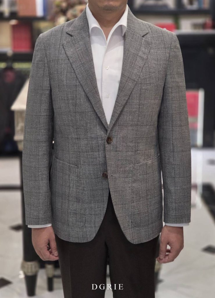 DGRIE - Lightweight High-Twist Check Tailored Jacket