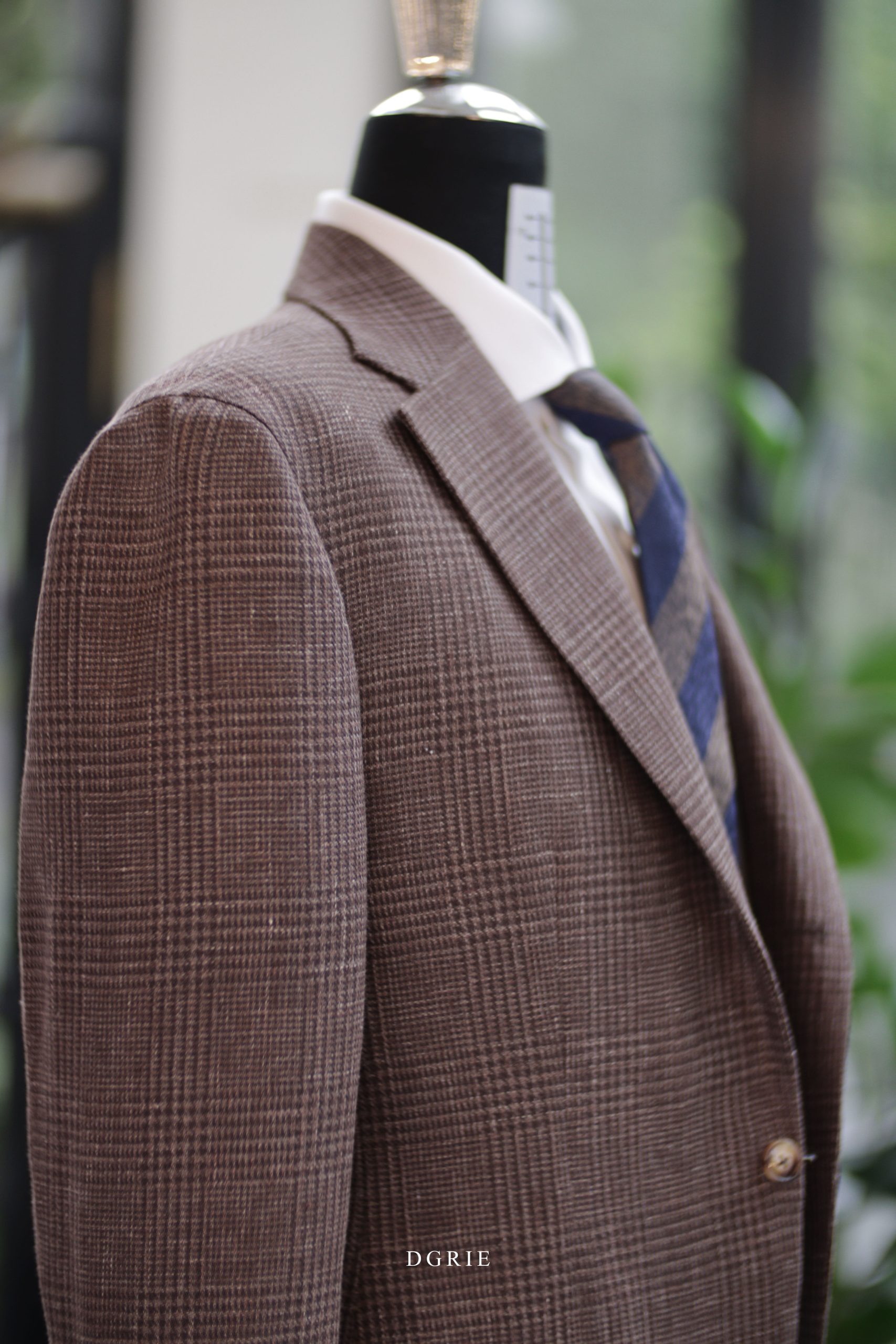 DGRIE – Paladino Natural Brown Linen Prince of Wales Check Suit 6 DGRIE – Paladino Natural Brown Linen Prince of Wales Check Suit