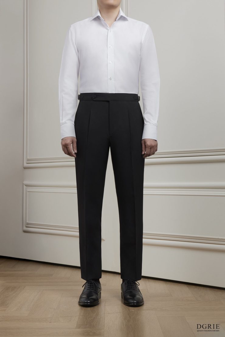 DGRIE PLAY — Classic Black Buckle-Belted Pleated Pants 6 DGRIE PLAY — Classic Black Buckle-Belted Pleated Pants