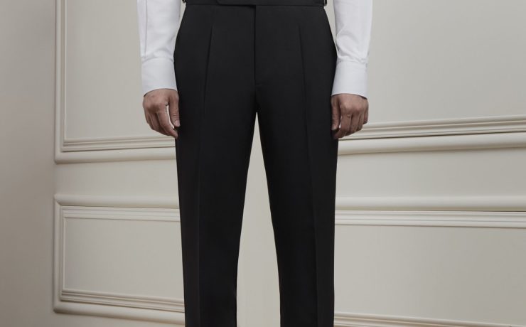 DGRIE PLAY — Classic Black Buckle-Belted Pleated Pants 72 DGRIE PLAY — Classic Black Buckle-Belted Pleated Pants