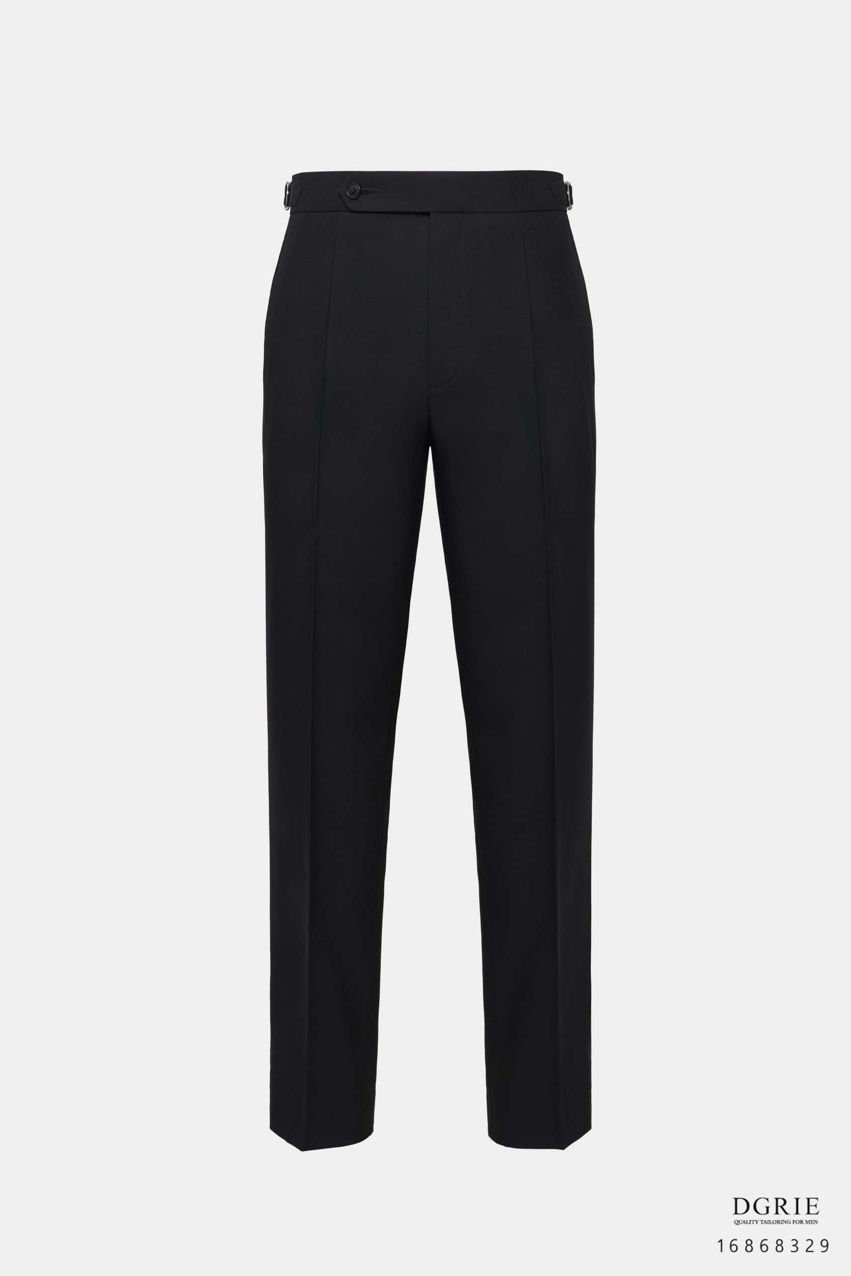DGRIE PLAY — Classic Black Buckle-Belted Pleated Pants 6 DGRIE PLAY — Classic Black Buckle-Belted Pleated Pants