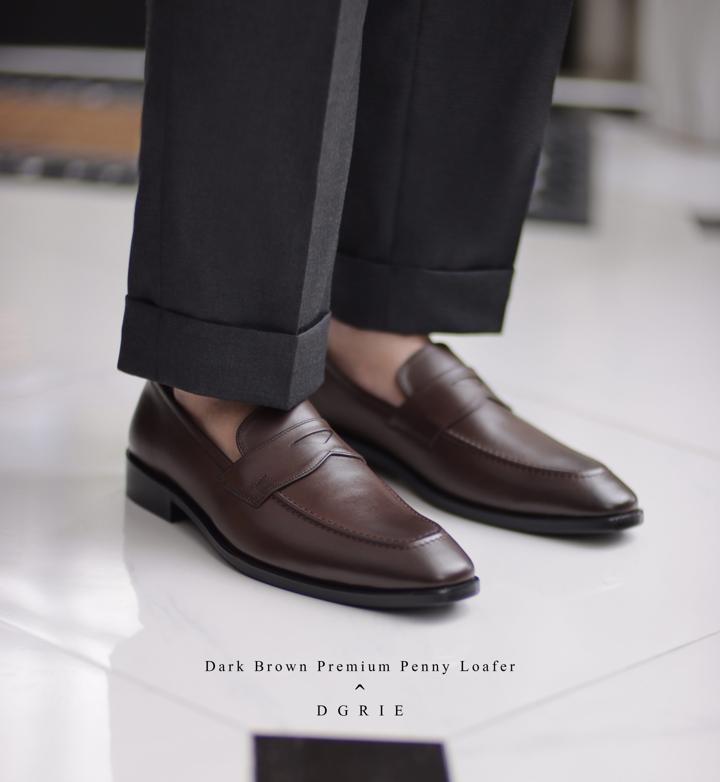 DGRIE – Premium Penny Loafer (Dark Brown) รองเท้าเพนนีโลฟเฟอร์ 5 DGRIE – Premium Penny Loafer (Dark Brown) รองเท้าเพนนีโลฟเฟอร์