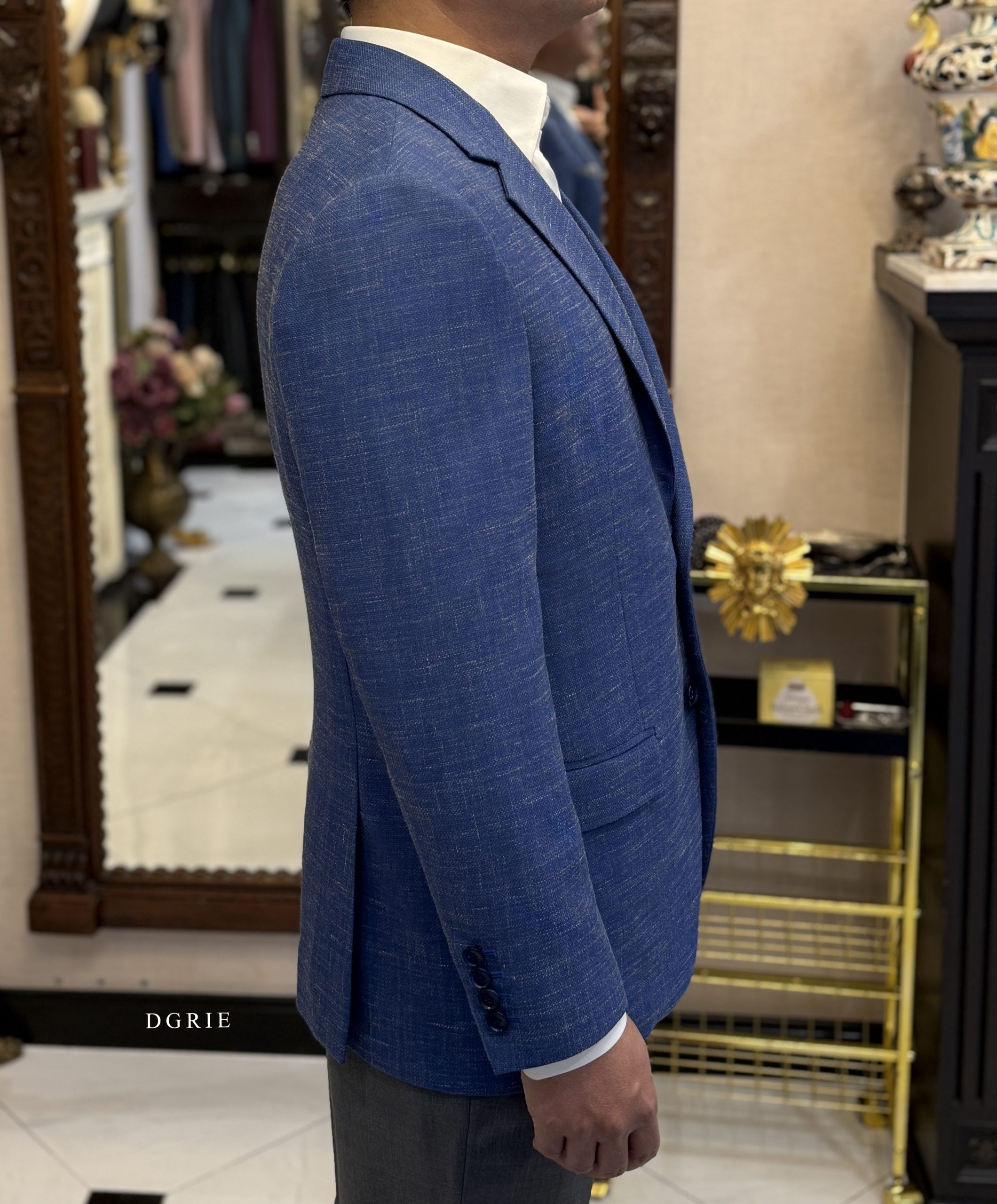 DGRIE - ตัดสูท The Summer Linen Blazer in Ocean Blue