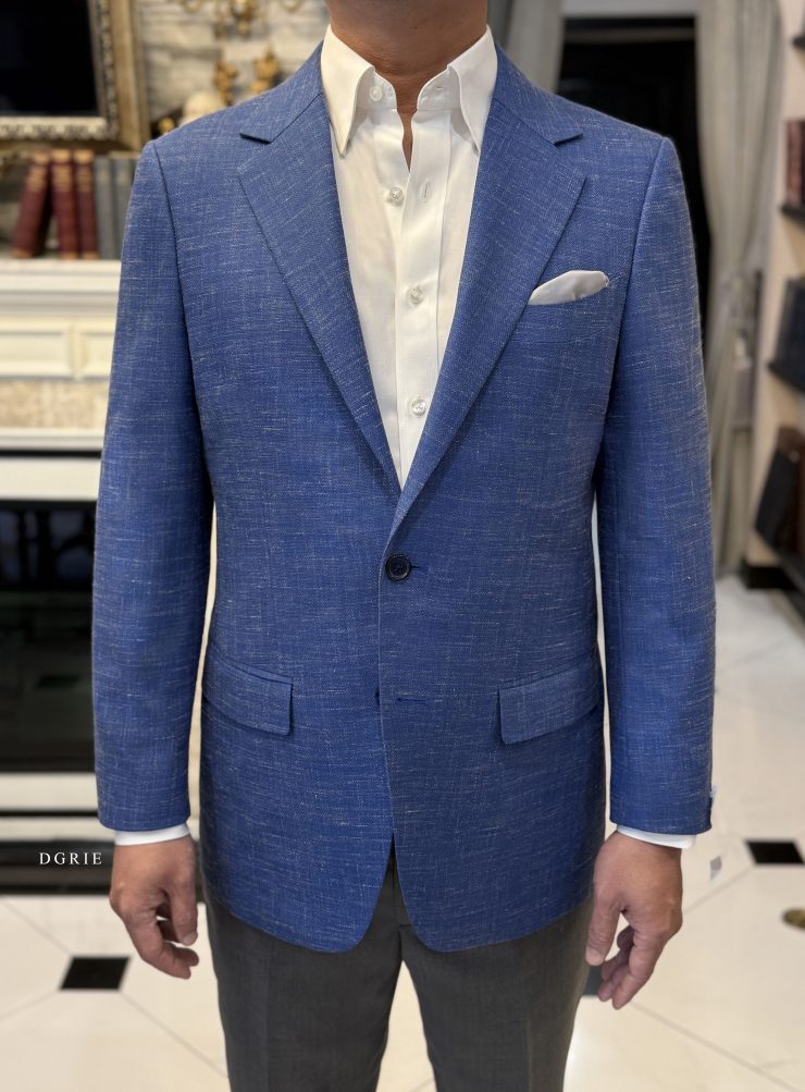 DGRIE - ตัดสูท The Summer Linen Blazer in Ocean Blue 1 DGRIE - ตัดสูท The Summer Linen Blazer in Ocean Blue