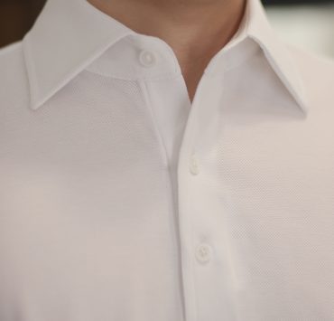 DGRIE – White Long-Sleeve Polo Shirt – เสื้อโปโลแขนยาวสีขาว
