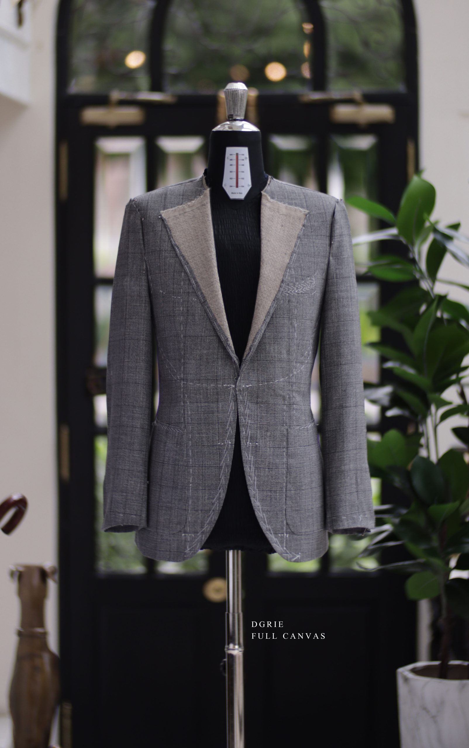 Fitting - Grey Check High Twist & High Notch Lapel Full Canvas Suits 4 Fitting - Grey Check High Twist & High Notch Lapel Full Canvas Suits