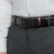 The Milano Dual-Color Reversible Gunmetal Belt — DGRIE