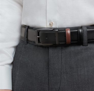 The Milano Dual-Color Reversible Gunmetal Belt — DGRIE