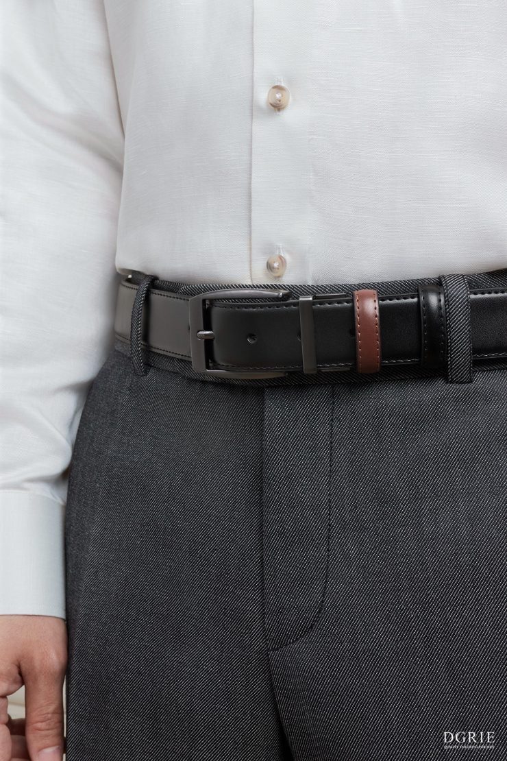 The Milano Dual-Color Reversible Gunmetal Belt — DGRIE