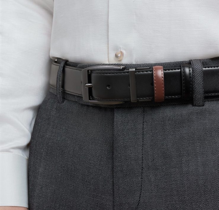 The Milano Dual-Color Reversible Gunmetal Belt — DGRIE