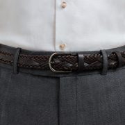 เข็มขัด The Portofino Black Woven Belt - DGRIE