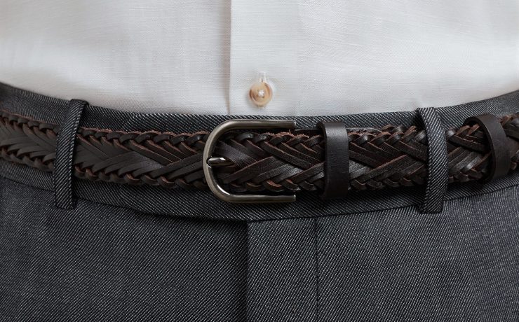เข็มขัด The Portofino Black Woven Belt - DGRIE