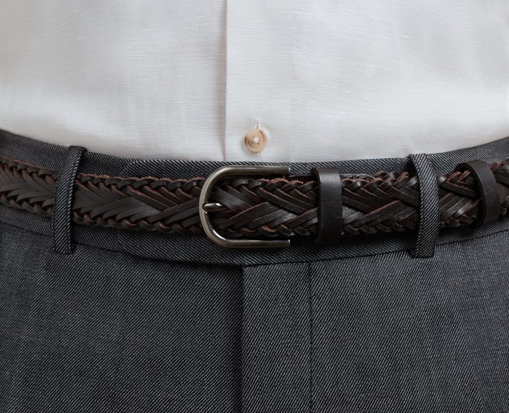 เข็มขัด The Portofino Black Woven Belt - DGRIE