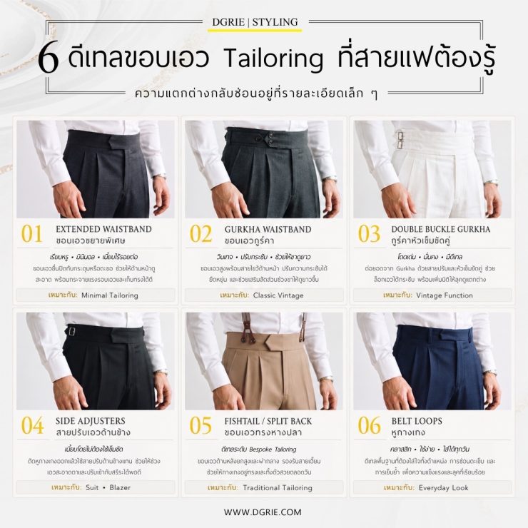 6 ดีเทลขอบเอว Tailoring ที่สายคลาสสิกต้องรู้