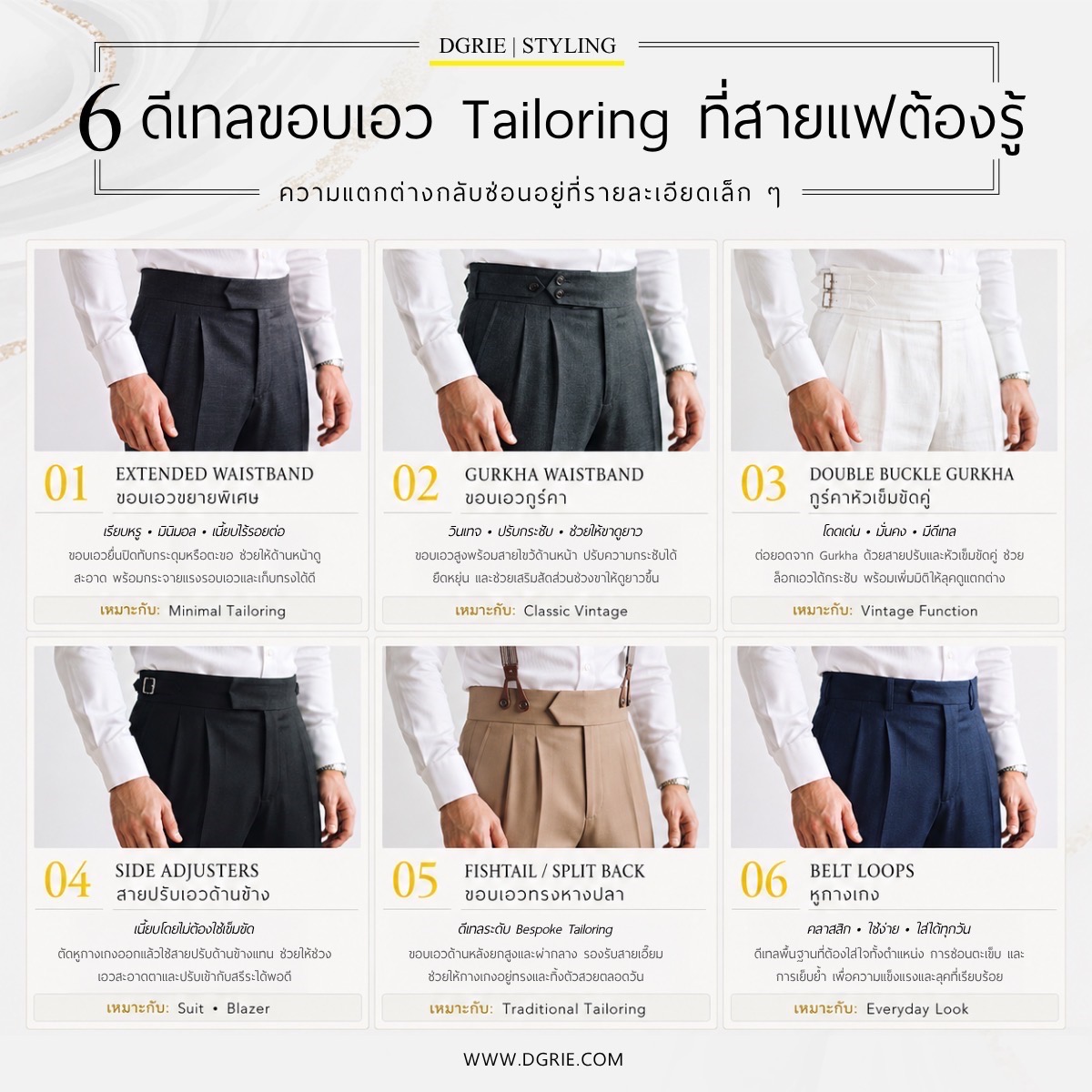 6 ดีเทลขอบเอว Tailoring ที่สายคลาสสิกต้องรู้ 3 6 ดีเทลขอบเอว Tailoring ที่สายคลาสสิกต้องรู้