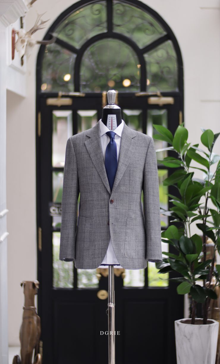 DGRIE - Classic Light Grey Plaid Suit in Loro Piana Summertime 12 DGRIE - Classic Light Grey Plaid Suit in Loro Piana 'Summertime'