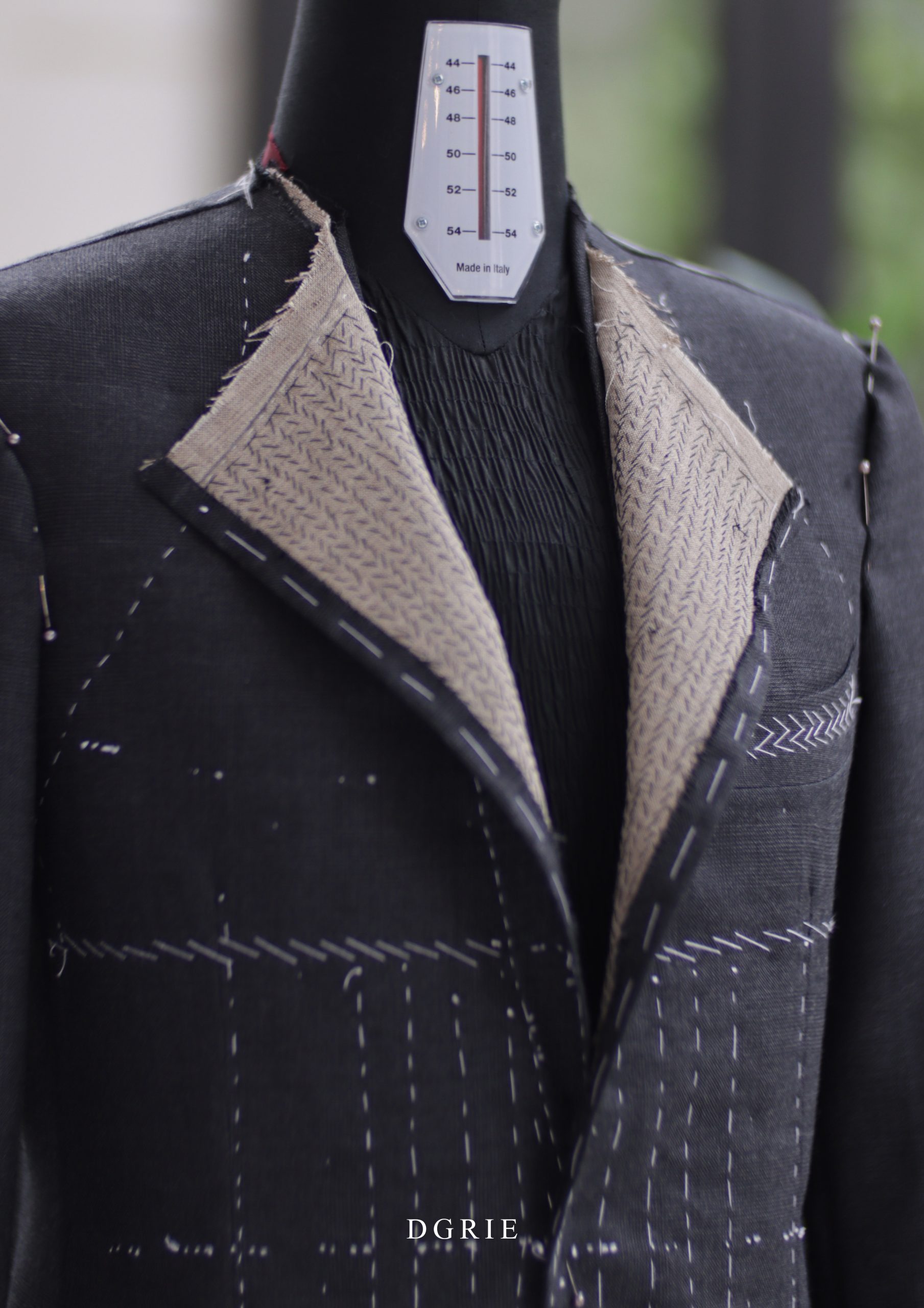 DGRIE - Fitting Full Canvas Grey Suits ตัดสูทหางม้า