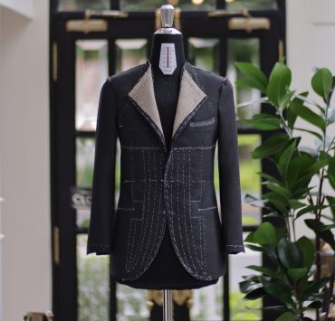 DGRIE - Fitting Full Canvas Grey Suits ตัดสูทหางม้า