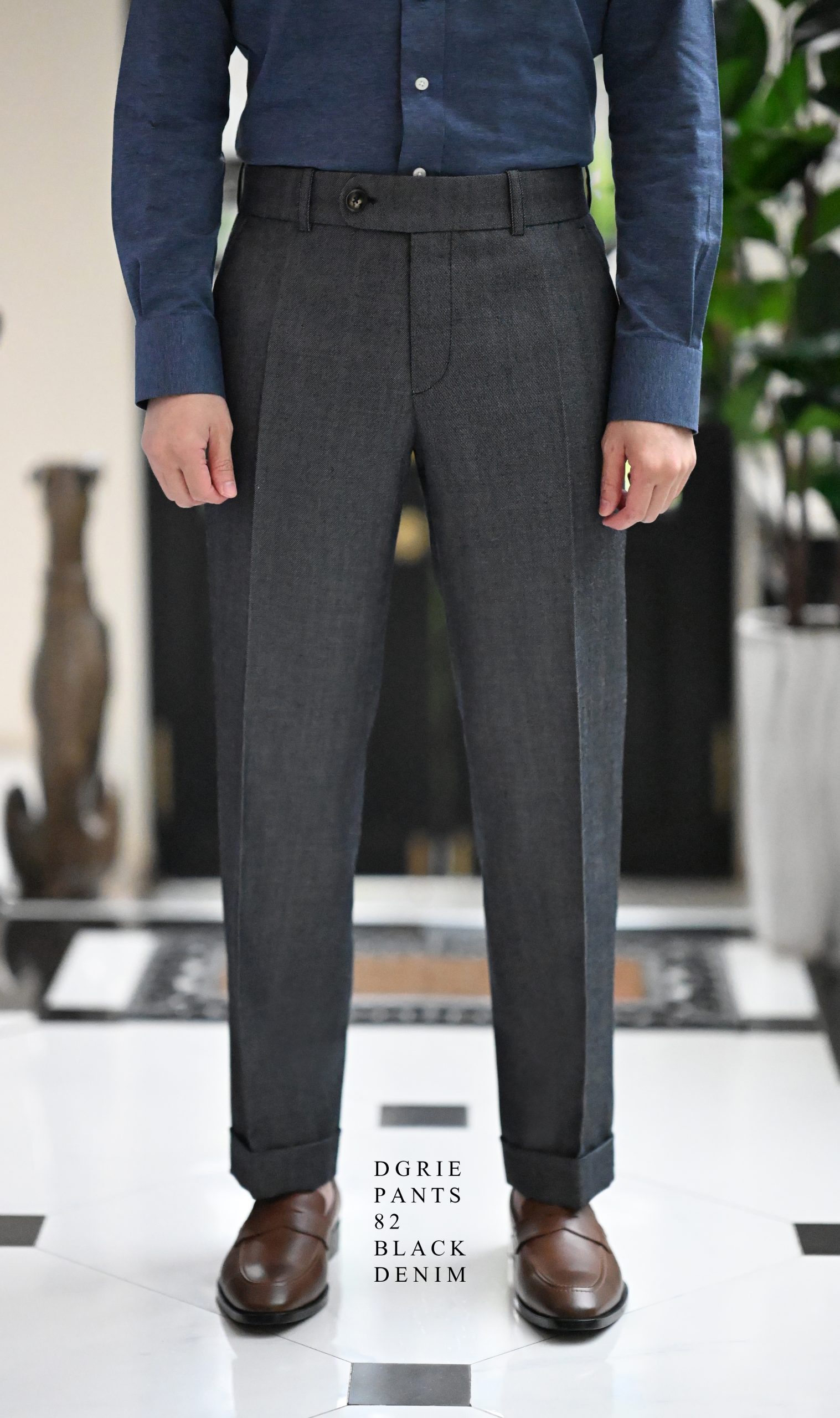 DGRIE PANTS 82 - BLACK DENIM ตัดกางเกงยีนส์สีเทาดำ 5 DGRIE PANTS 82 - BLACK DENIM ตัดกางเกงยีนส์สีเทาดำ