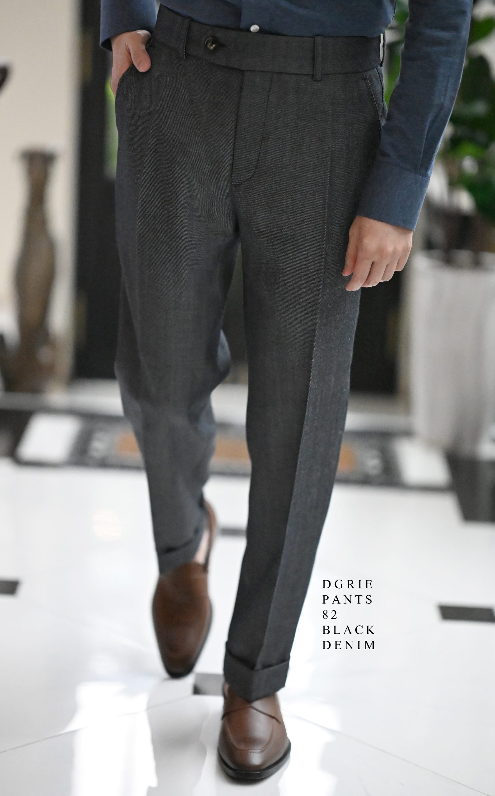 DGRIE PANTS 82 - BLACK DENIM ตัดกางเกงยีนส์สีเทาดำ 7 DGRIE PANTS 82 - BLACK DENIM ตัดกางเกงยีนส์สีเทาดำ